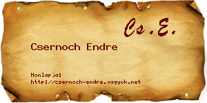 Csernoch Endre névjegykártya